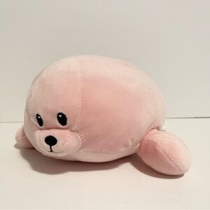 Baby Ty Doodles Pink Seal Manatee Baby Toy Stuffed Animal Soft Plush 10"